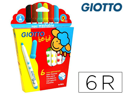 6 rotuladores Giotto Super Bebé